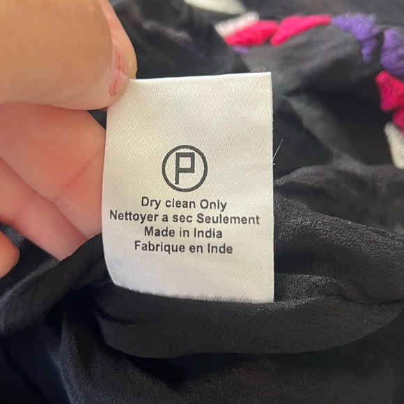 Rococo Sand RARE Silk T-Back Embroidered Long Sleeve Mini Dress - Picture 10 of 13